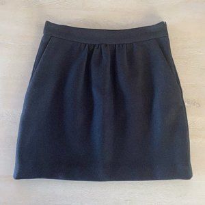 Milly gathered black mini skirt